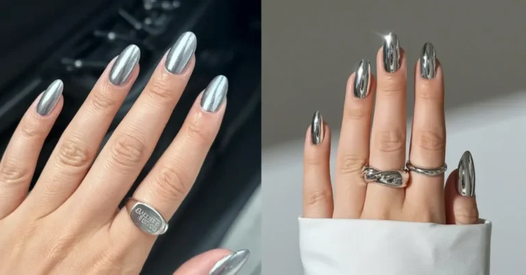 silver nail designs