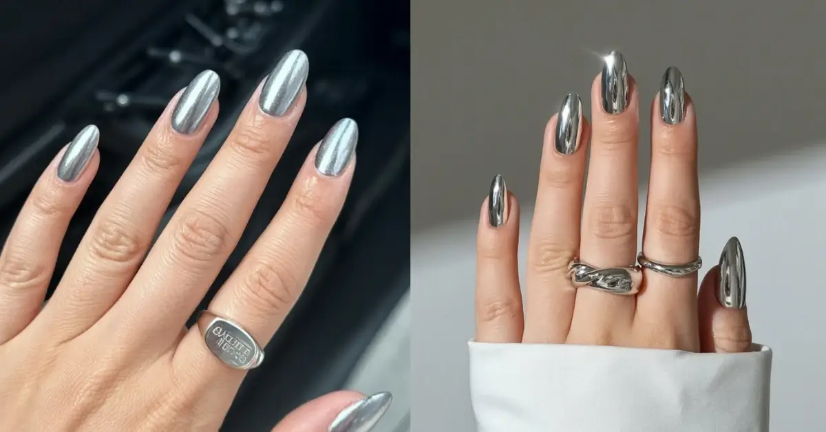 silver nail designs