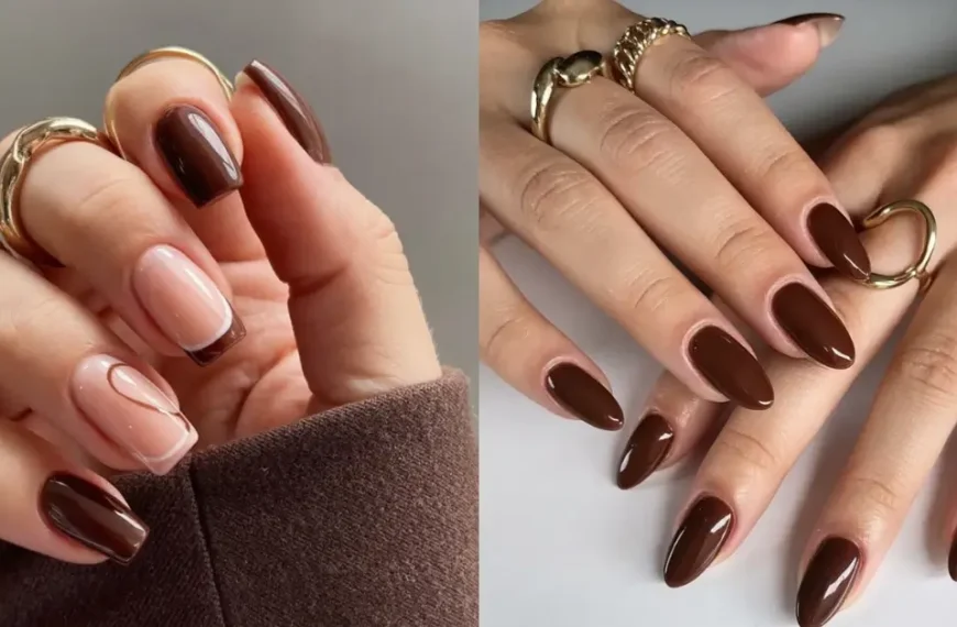 brown nails