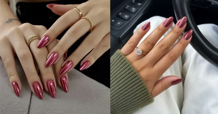 red nails acrylic