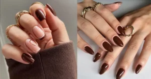 caramel nails