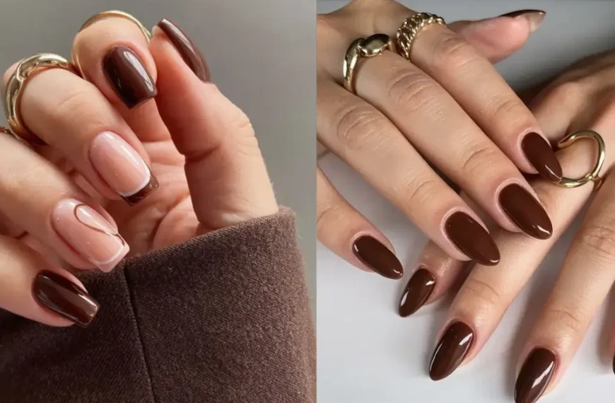 caramel nails