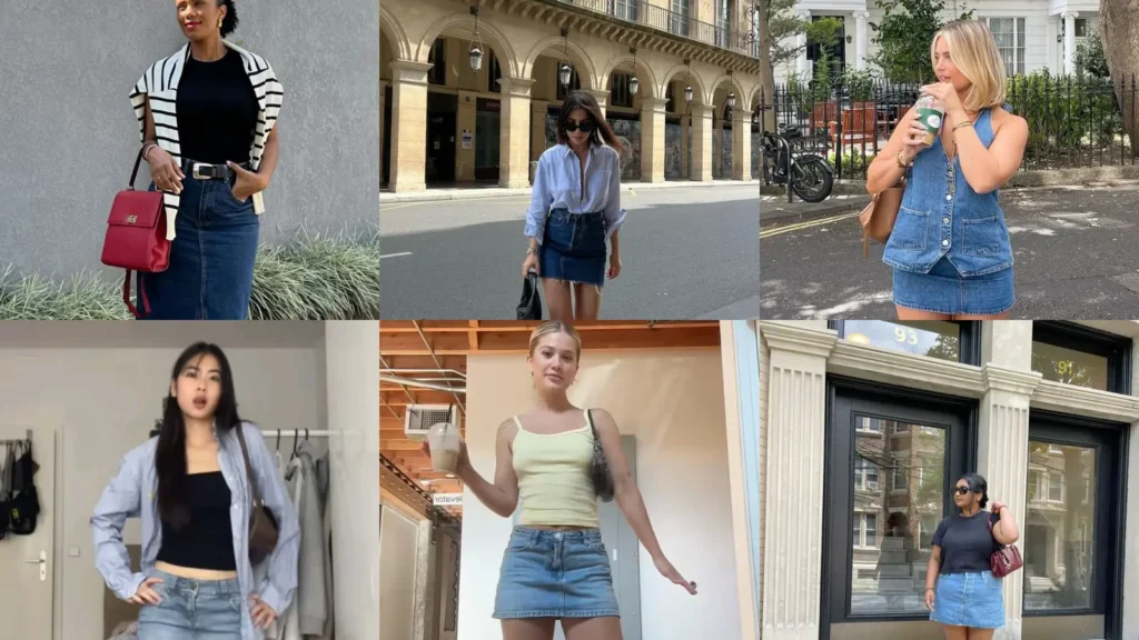 20+ Cool Denim Skirt Outfit Ideas You’ll Love to Wear