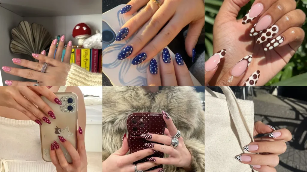 20+ Cute Polka Dot Nails You Can’t Get Around This Year